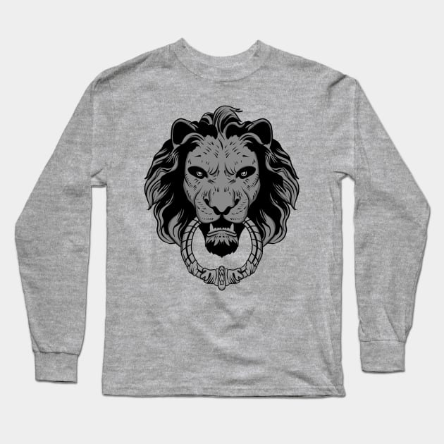 Face lion Long Sleeve T-Shirt by Pulseender